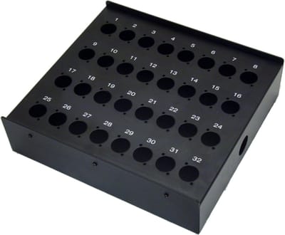 MUSIC STORE Stagebox 32 / 32-boringen voor Bode/wand, D-Serie plug - Connector