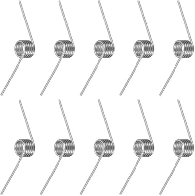 Torsieveren RVS - Kleine veren Mechanische veren - Reparatie en Onderhoud - Roestbestendig Materiaal - 10 stuks 2x15x50mm - Zilverkleurig