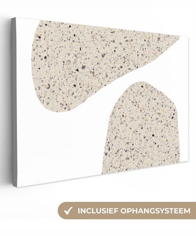 Canvas schilderij 30x20 cm - Wanddecoratie Stenen - Abstract - Design - Muurdecoratie woonkamer - Slaapkamer decoratie - Kamer accessoires - Schilderijen op canvas