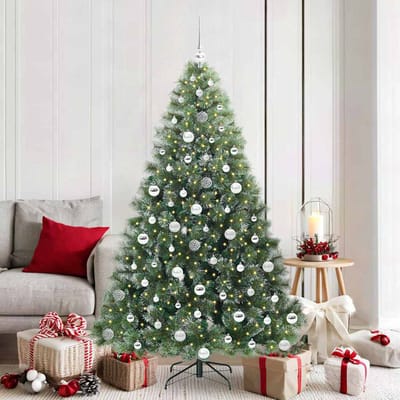 vidaXL Kunstkerstboom met 300 LED met standaard Groen 180 cm PE en PVC