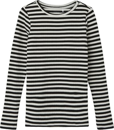 Name It T-shirt Nkfsuraja Xsl Ls Top Noos 13221091 Black Pattern Stripe Dames Maat - W158 X L164