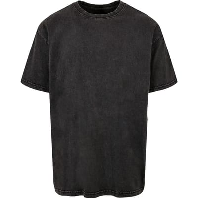 Merchcode - Love Yourself First Acid Washed Heavy Oversize Heren Tshirt - XS - Zwart