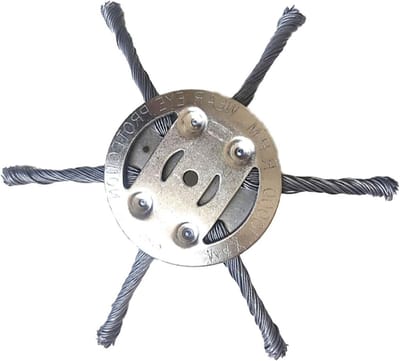 Grastrimmerkop met stalen draad en onkruidmes voor tuinmaaier - Elektrisch gereedschap (6 koppen) - Handig voor het onderhoud van je tuin met een grastrimmerkop.