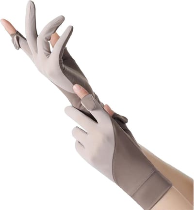 UV handschoenen - Vingervrije bescherming - Zonwering buiten - Touchscreen compatibel - One size fits all - Bruin