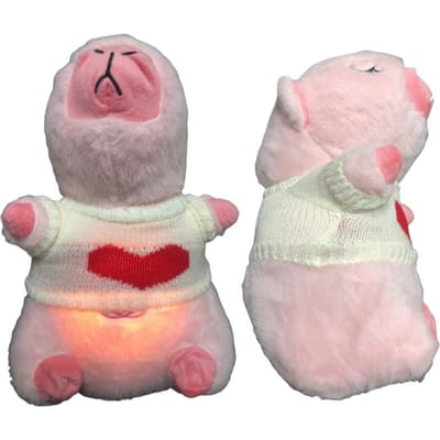 Ademende Capybara Pluche Poppen Speelgoed Verzachtende Muzikale Baby Slaapmaatje Met Geluid Licht Luchtkussen Knuffel Speelgoed Voor Kinderen Cadeau