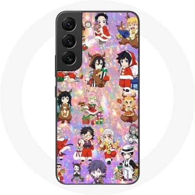 Coque pour Samsung Galaxy S21 FE Demon slayer merry christmas affiche le cadeau de noël