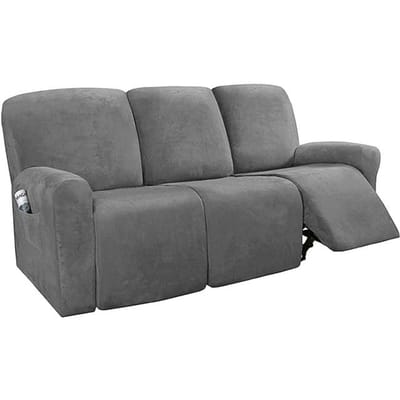 Fluwelen Fauteuil Bankhoes Voor Woonkamer Verstelbare Stoelhoes Bank Beschermhoes Fauteuil Hoezen 1 2 3 4 Zits Bankhoes voor Thuis 1 Seat(22-33inch)
