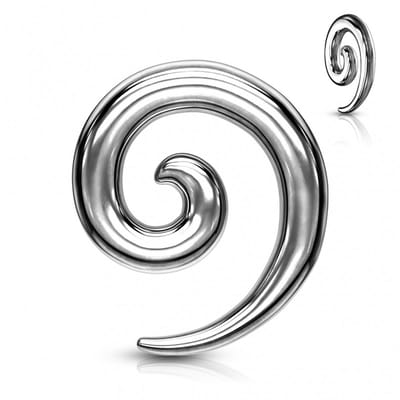 Taper chirurgisch staal spiraal 2.4 mm - zilver - LMPiercings