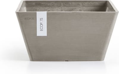 Ecopots Berlin 30 - Taupe - 31,2 x H15,7 cm - Vierkante taupe bloempot / plantenbak