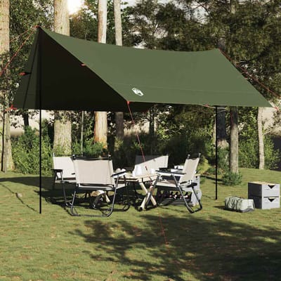 vidaXL - Kampeerluifel - waterdicht - 462x306x211 - cm - olijfgroen