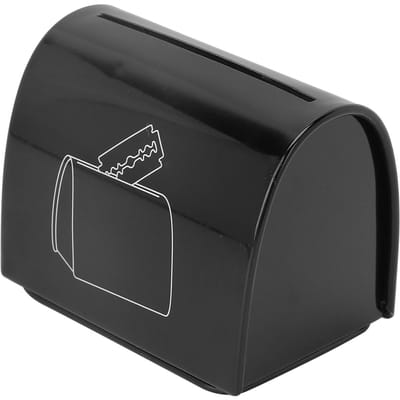 Boîte d'Élimination des Lames Conception Scellée Boîte d'Élimination des Rasoirs Grande Capacité Stockage Sûr Tirelire pour Usagées black