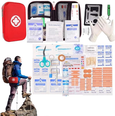 Noodpakket Rampenrugzak - Oorlog - Denk Vooruit - Hechtset - Survival Kit Outdoor - Rood