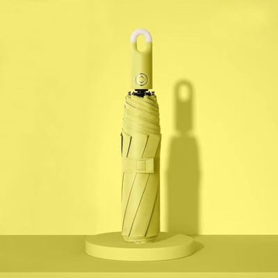 Mode Grote Reisparaplu, Heavy Duty Winddichte Waterdichte Paraplu, Volautomatische Openen en Sluiten Golfparaplu, UPF50+ UV yellow