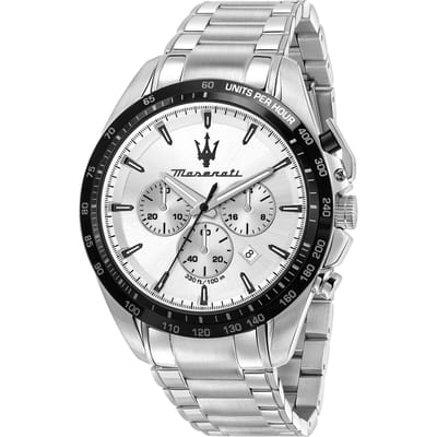 Maserati R8873612049 - Herenhorloge - 45 mm - RVS - Chronograaf - Quartz - Zilver