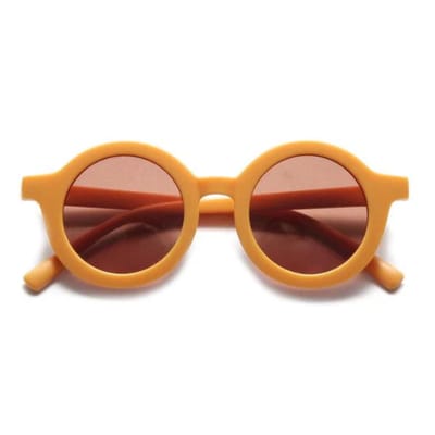 Kinder Zonnebril - UV400 | Rond - Retro - Vintage | Geel | 2-6 jaar | Kinderzonnebril - Bo & Mila
