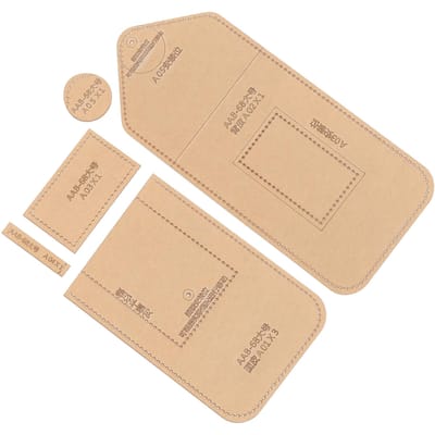Telefoontas Sjabloon DIY Transparant Acryl Lederen Ambacht Accessoires met Beschermlaag voor Hoes beige