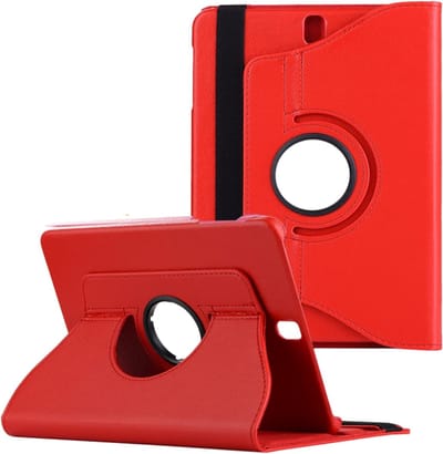 Draaibaar Hoesje - Rotation Tabletcase - Multi stand Case Geschikt voor: Samsung Galaxy Tab 4 8.0 Case SM-T330, T331 SM-T335 - 8 inch - Rood