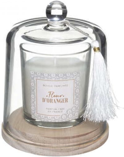 Atmosphera Candle - Geurkaars - Geur Sinaasappel - Geur voor een positieve stemming - Met glazenhouder