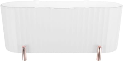 Cosmetica Opberger - Make-up Organizer - Bureau Badkamer - Transparant Zichtbaar - 20.5 cm Lengte - Wit