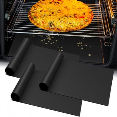 Ovenmat - 3 Stuks Zware Anti-aanbak Ovenbeschermer - Hittebestendige Herbruikbare Bakmat voor Oven Airfryer en Grill - Formaat 40x33 cm - 3 Stuks