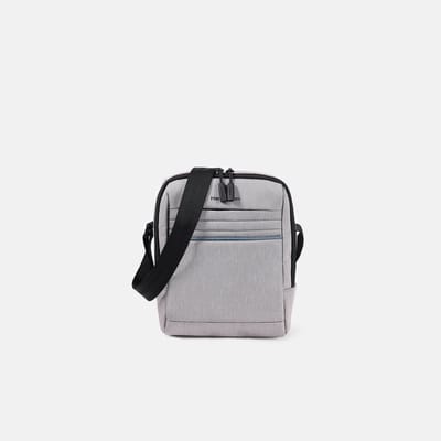 Hedgren Contour – Verticale Crossbodytas 8.3" – Waterafstotend – Meerdere vakken – Sleutelhaak – Verstelbare schouderriem – Polyester - Silver