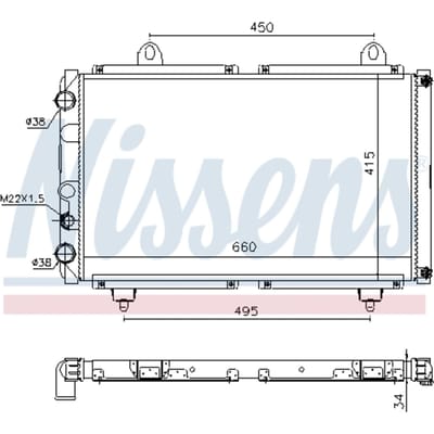 Radiator, motorkoeling NISSENS 63558