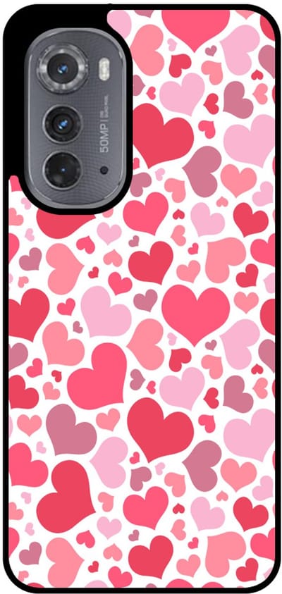 Smartphonica Telefoonhoesje Geschikt voor Motorola Edge 2022 met Hartjes Print - Hearts Design TPU Backcover Case - Kinder Hoesje met Hartjes Design geschikt voor Motorola Edge 2022