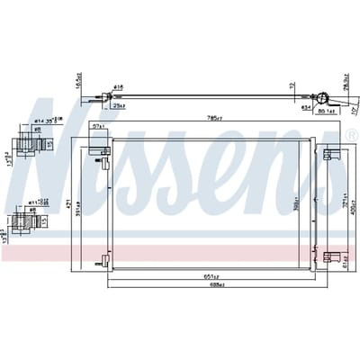 Condensator, airconditioning NISSENS 940479