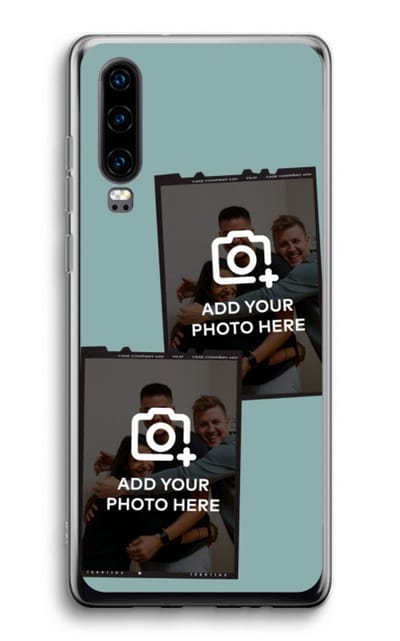 Gepersonaliseerd - Case Company® - Hoesje geschikt voor Huawei P30 hoesje - Polaroid Zwart - Soft Cover Telefoonhoesje - Bescherming aan alle Kanten en Schermrand