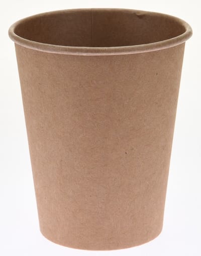 Excellent Houseware papieren koffiebeker/drinkbeker - 10x stuks - 250 ml - gerecycled kraft papier - Biologisch afbreekbaar - wegwerp bekers