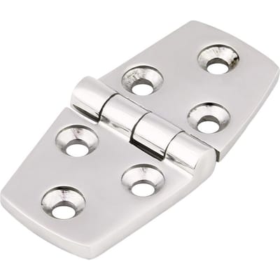 Charnière de porte affleurante en acier inoxydable pour porte de cabine de bateau, 76 x 38 mm