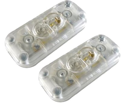 Orbit Electronic Snoerschakelaar - Aan of Uit - 6x2,5x2cm - 2A 250V - Transparant - Per 2 stuk(s)