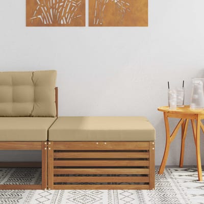 vidaXL - Buiten - Voetenbank - Massief - Acacia - Hout - Naturel