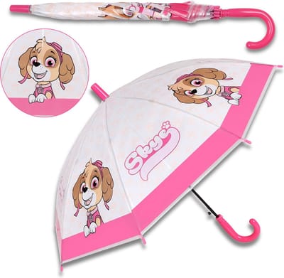Paw Patrol Skye Roze en witte opvouwbare automatische paraplu, voor meisjes