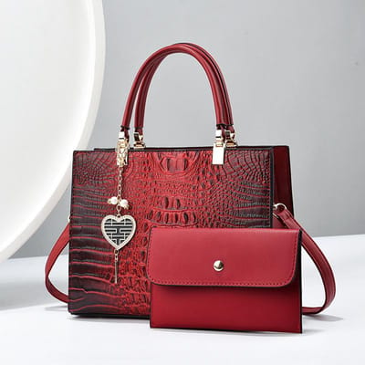 Dernier Sac à Main Imprimé Crocodile Sens Haut de Gamme Grande Capacité À Utiliser Envoyer à Maman Sac Bandoulière Killer Matériau Durable . black
