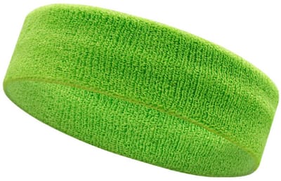 Zweetbandje - Hoofdband - Sweatband - Sportband - Fitness band - Badstof - Groen - Jonyx