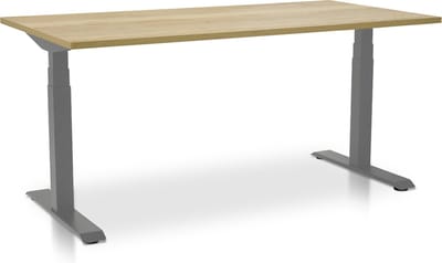 Zit-sta bureau elektrisch verstelbaar - MRC PRO-L 2.0 NEN-EN 527 | 180 x 80 cm | frame aluminium - blad robuust eiken | memory functie met 4 standen | 150kg draagvermogen
