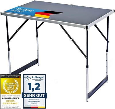 Opvouwbare multifunctionele klaptafel voor kamperen, tuin en festivals - Verstelbare tafel 100x60 cm