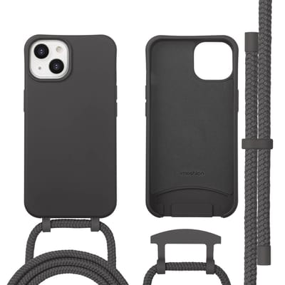 imoshion Hoesje - Geschikt voor iPhone 14 - Color Backcover met afneembaar koord geschikt voor MagSafe - Black Coffee