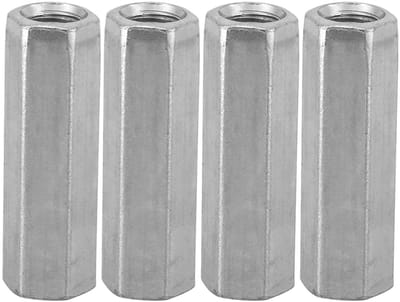 Dailygoody - Long hex nut - M8 Hexagon - Hoogwaardige vervangingen - 10 stuks - Carbon staal - Geschikt voor machines - M8x40