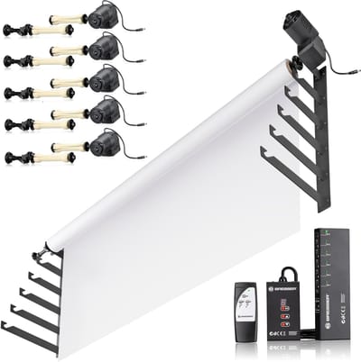 Bresser Electrisch Achtergrondsysteem - 6x Achtergrondrol  - Draadloos