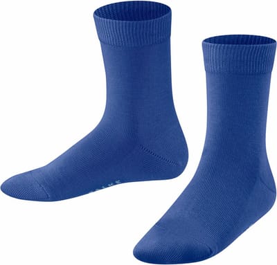 FALKE Family eenkleurig katoen sokken kinderen blauw - maat 23-26