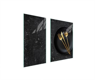 TMK ArtDeko Serie - Glazen Snijplank - 75x52 cm - Beschermpaneel - Hittebestendig