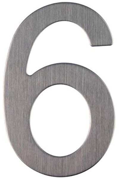 Huisnummer Design Hoogte 76mm Roestvrij Staal Zelfklevend