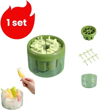 1 set - IJsvormpjes - Speciale zelfgemaakte ijsvormpjes - Huishoudelijke ijsblokjesvormpjes - Groen