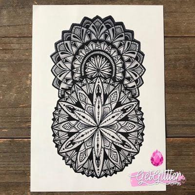 GetGlitterBaby® - Tijdelijke Tattoos / Tijdelijke Henna Festival Plak Tattoes / Nep Tatoeage voor Volwassenen / Fake Temporary Tattoo Sticker - 2 Mandala's