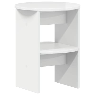 vidaXL - Bijzetkast - Hoogglans - Wit - Ø40 - x - 50 - cm - Geconstrueerd - hout