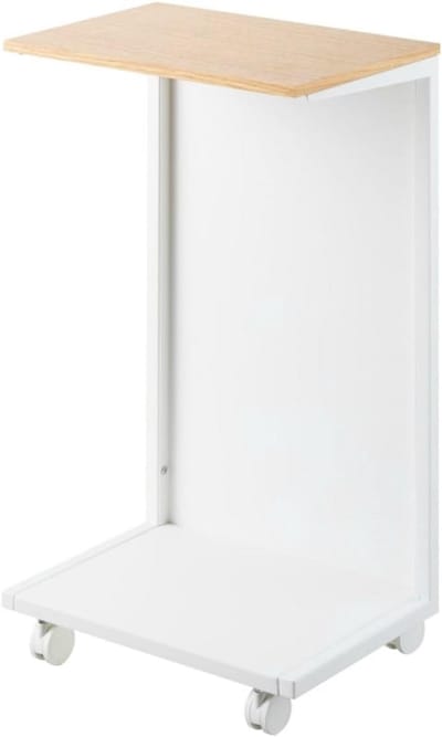 Bijzettafel - Dressoir tafel - Opbergen en decoreren - Met wielen en hout - 22 x 31 x 55 cm