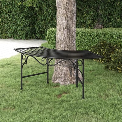 vidaXL - Boombank - 113 - cm - staal - zwart