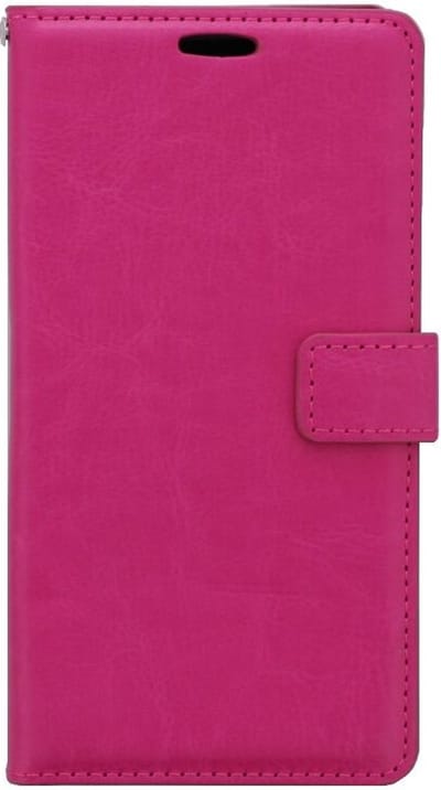 LuxeBass Boekhoesje geschikt voor Motorola Moto E7i Power - Roze gsm hoesje - telefoonhoes - telefoonhoesjes